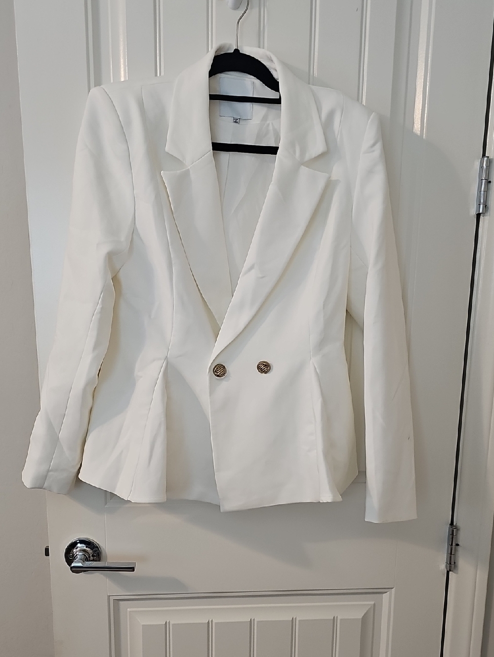 NWOT Fashion Nova White Double-Breasted Women's Blazer